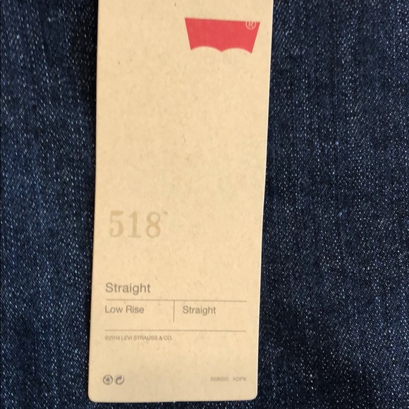 NWT Levi’s 518 Straight Low Rise Jeans Size 3M/26 - Picture 7 of 10